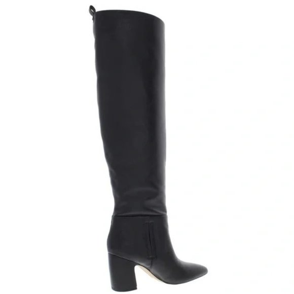 SAM EDELMAN 7 6.5 Hutton Black Leather Over-the-knee OTK Boot - Picture 5 of 9